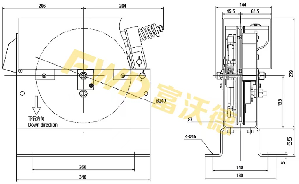 elevator overspeed governor