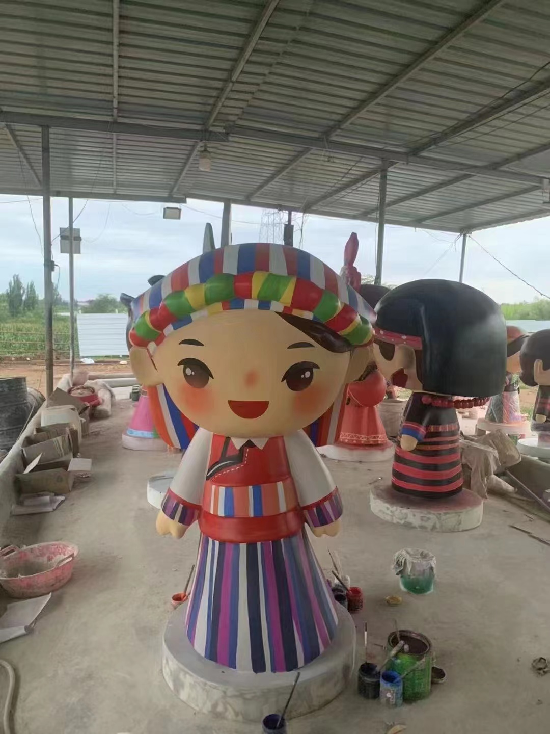 玻璃鋼少數民族人偶雕塑-名圖雕塑