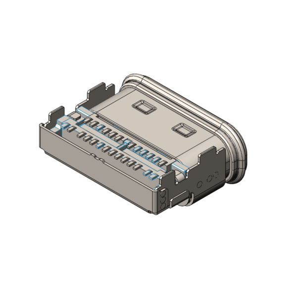 防水TYPE-C 母座 24Pin 雙排SMT