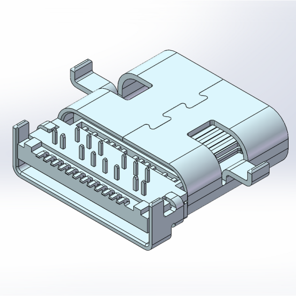 TYPE-C 母座 24Pin 前插后貼 沉板1.00 