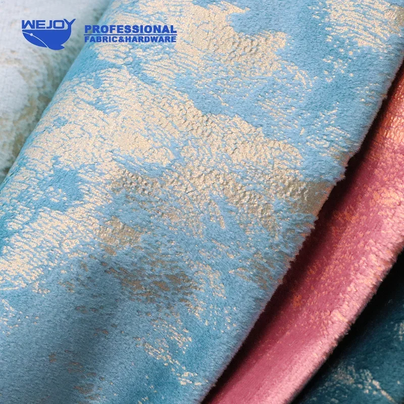 Morandi Color Printed Velvet Bronzing Fabric
