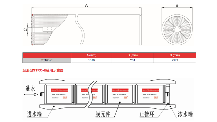 杭州环保STRO膜组件 杭州欧凯膜技术供应