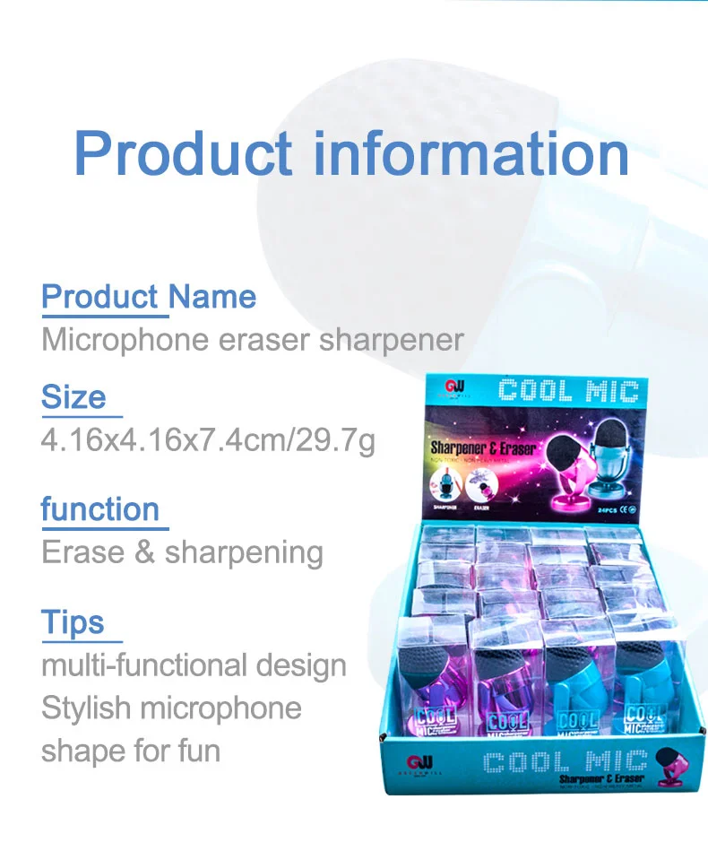 Wholesale Microphone Eraser With SharpenerGreenwill