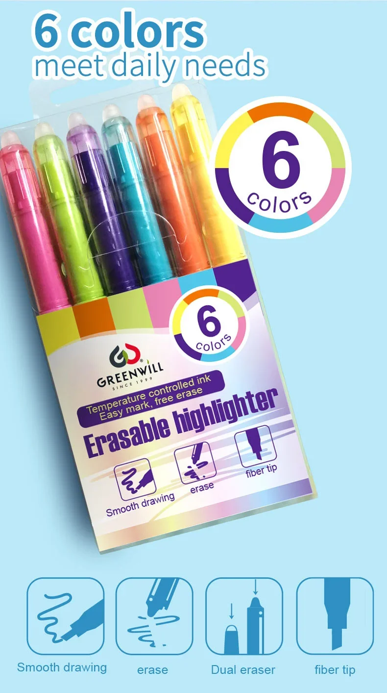 Wholesale Erasable HighlighterGreenwill Stationery