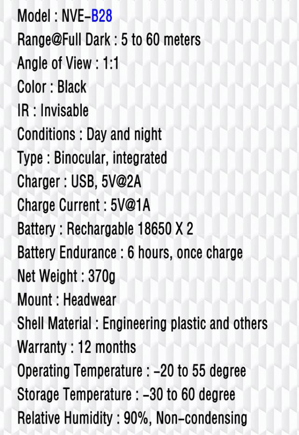 2nd Generation Headmounted Night Vision Equipment_Wanney Corporation