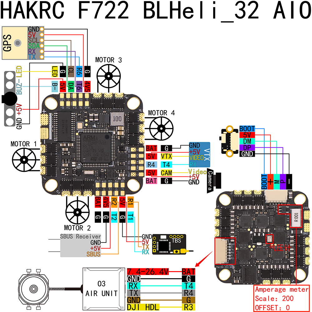 HAKRC BLHeli 32 45A AIO Manufacturer-Shenzhen Haike