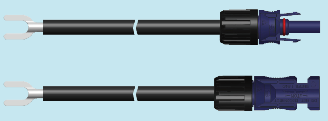 1000V DC U shape contact extension cable