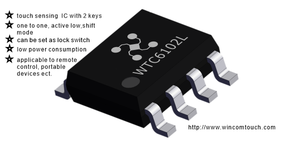 WTC6102K---2鍵電容式觸摸IC