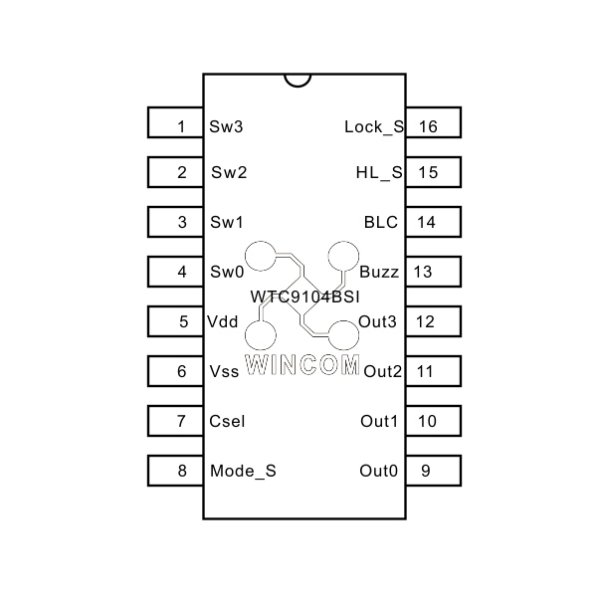 WTC9104BSI---4通道電容式觸摸IC