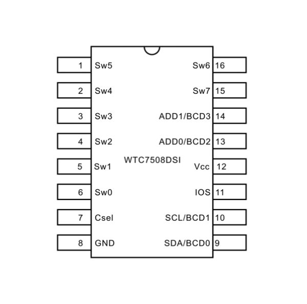 WTC7508DSI---8通道I2C輸出電容式觸摸感應芯片