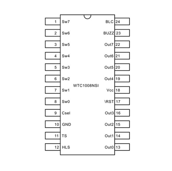 WTC1008NSI---8通道觸摸IC