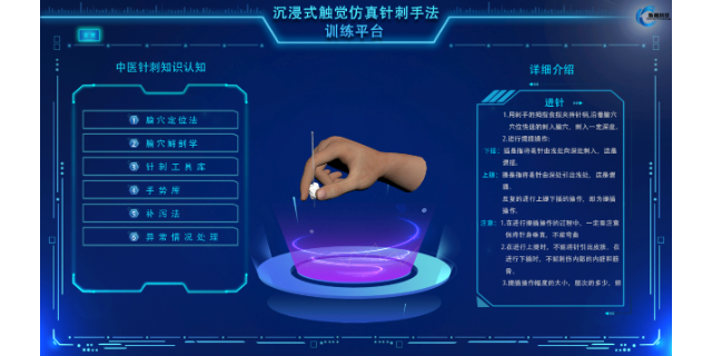 贵阳动态反映中医针刺触觉仿真实训平台