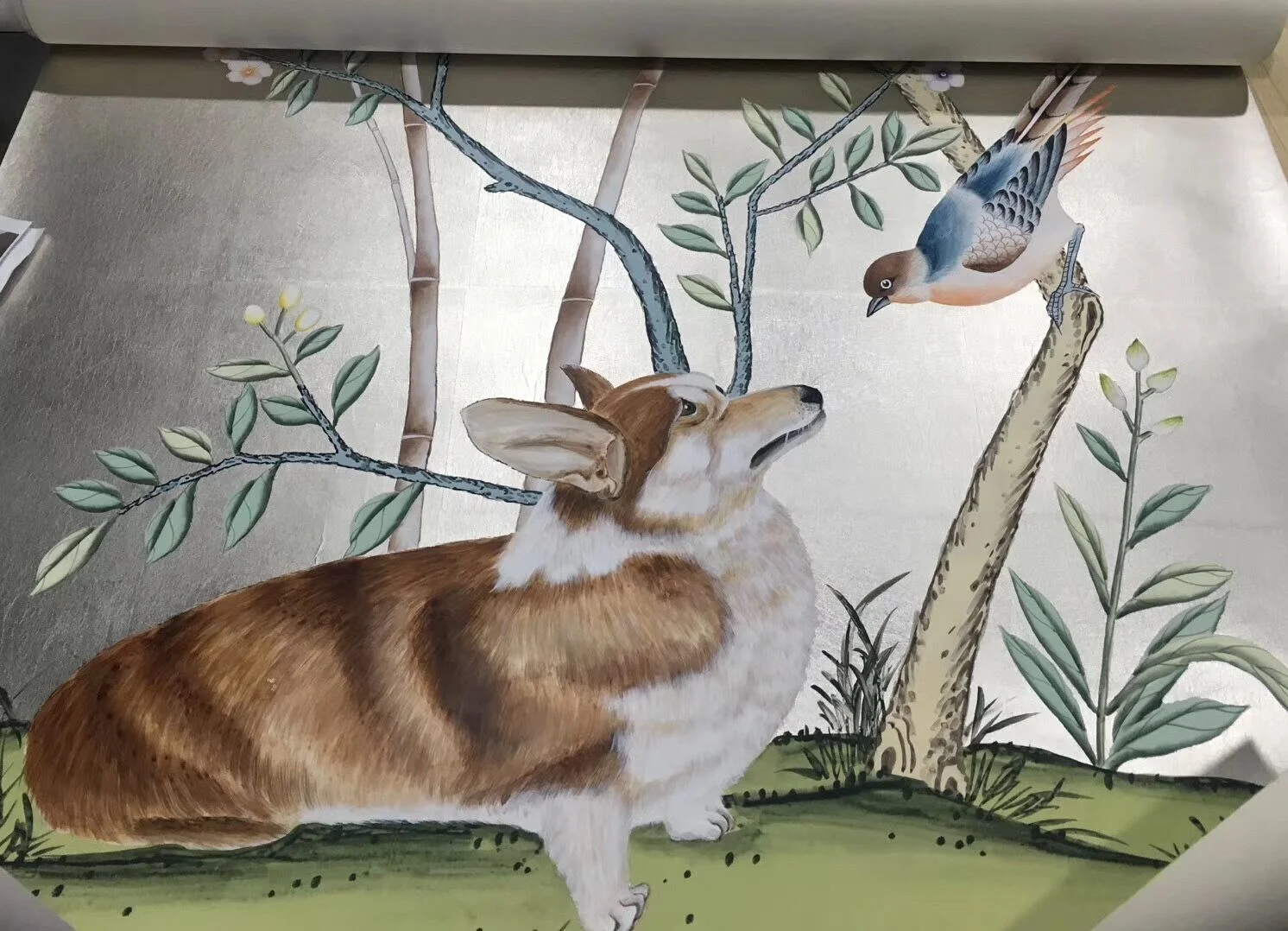 Chinoiserie Hand-Painted Stoneware Baker main image 1