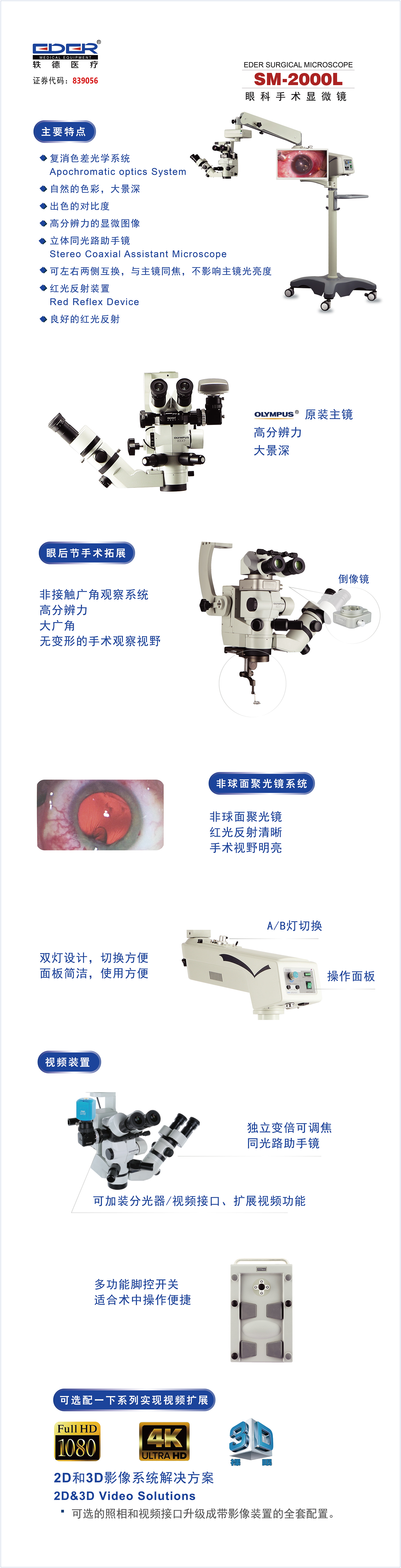 SM-2000L眼科手術顯微鏡