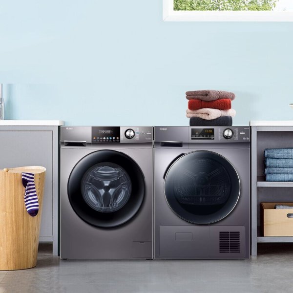 海爾(Haier)洗烘套裝組合 洗衣機+干衣機 EG100B08S+GBN100-636 售價5999