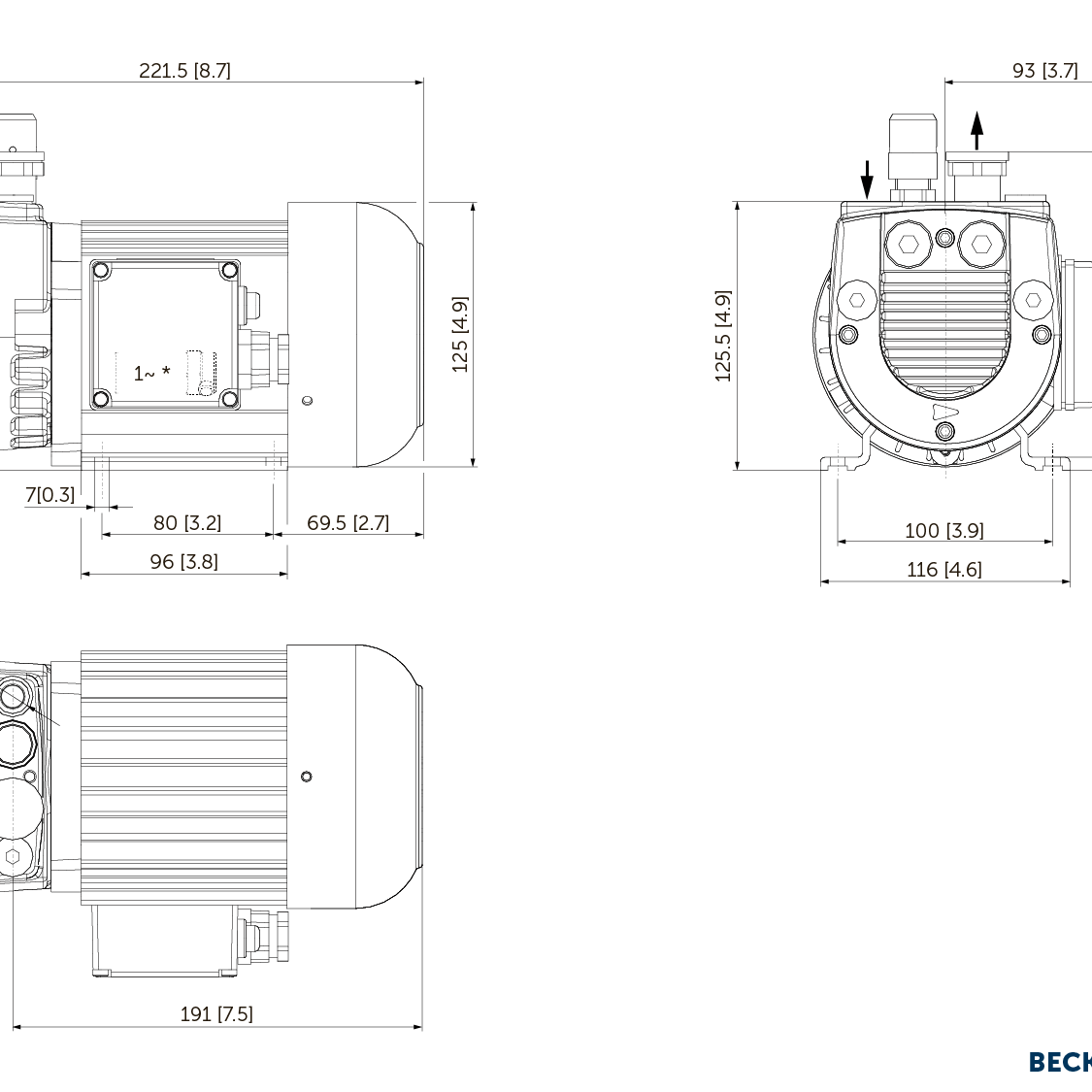 貝克VT4.2旋片式無油真空泵