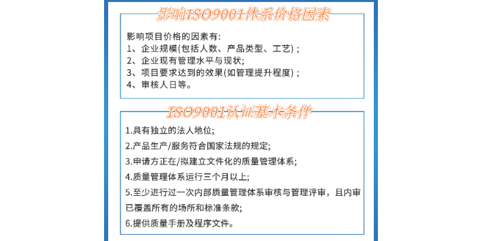 广州9001ISO资质认证咨询公司