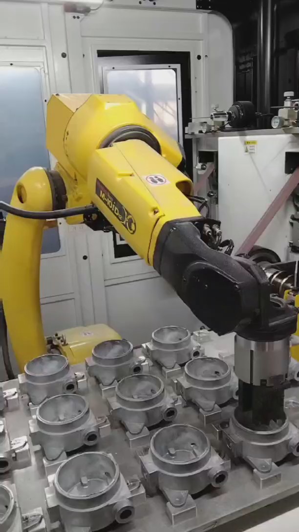河南工业机器人打磨去毛刺抛光工作站,自动化抛光打磨去毛刺一体机