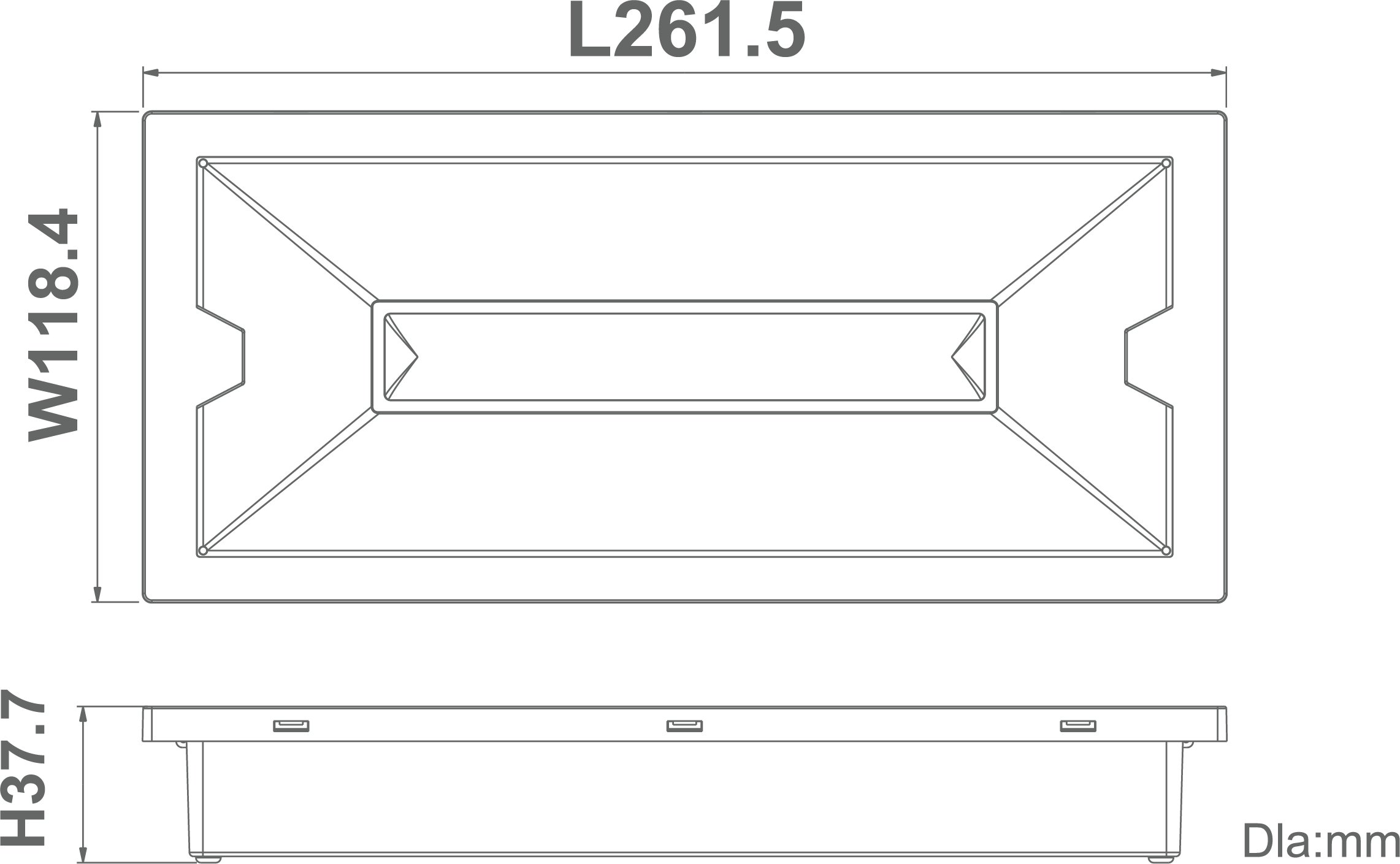 20m visible led bulkhead light