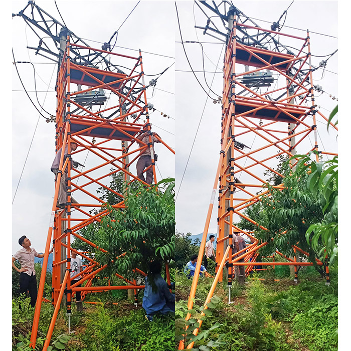 供電所絕緣檢修平臺作業(yè)山地作業(yè)現(xiàn)場