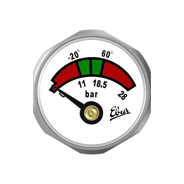 How does the fire extinguisher aluminum casing bourdon tube...