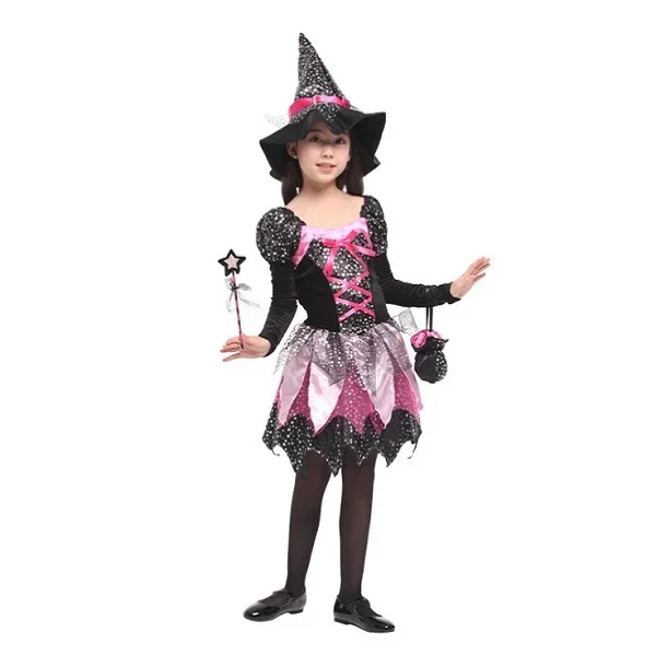 girls glitter witch costume set