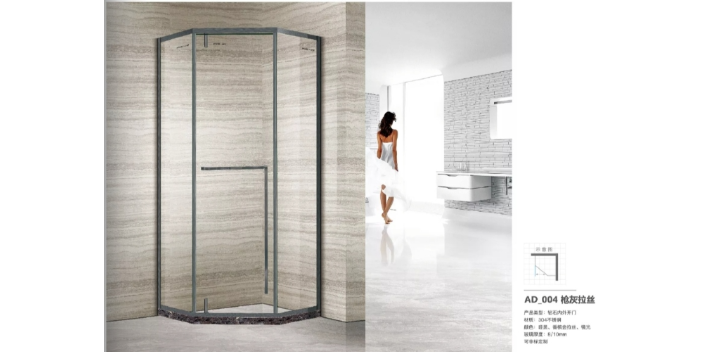 上海鑽石單開門不鏽鋼淋浴房設計