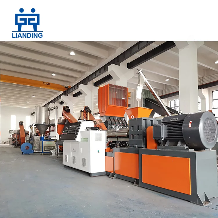 Waste PE PP HDPE LDPE Plastic Bags Recycling Pelletizing Machine Line Plant