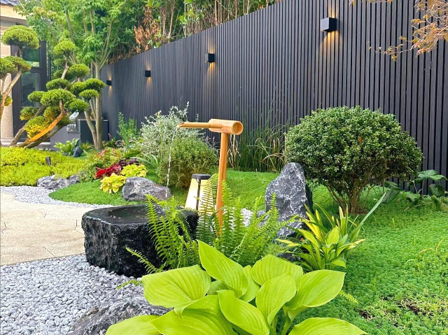 浙江現(xiàn)代風別墅庭院景觀設(shè)計 來電咨詢 杭州一禾園林景觀工程供應