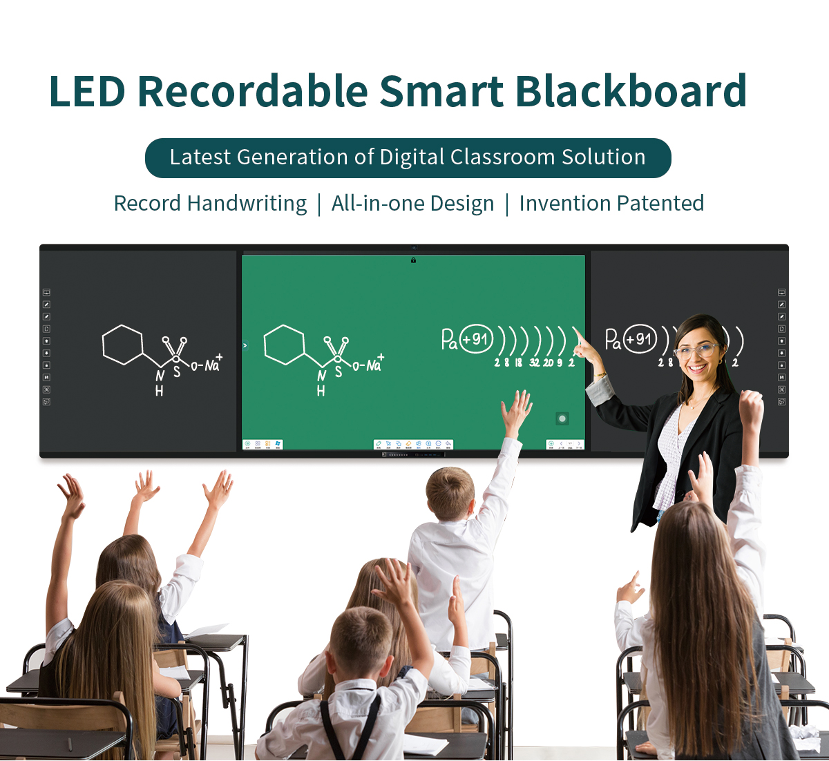 LED Recordable Smart Blackboard for High school