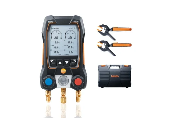 testo 550s 智能套裝 - 智能套裝智能數(shù)顯冷媒表，搭配無(wú)線藍(lán)牙鉗形溫度探頭