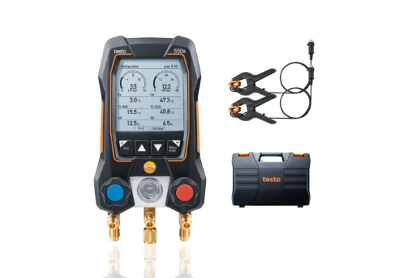 testo 550s 基本套裝 - 智能數(shù)顯冷媒表，搭配有線鉗形溫度探頭