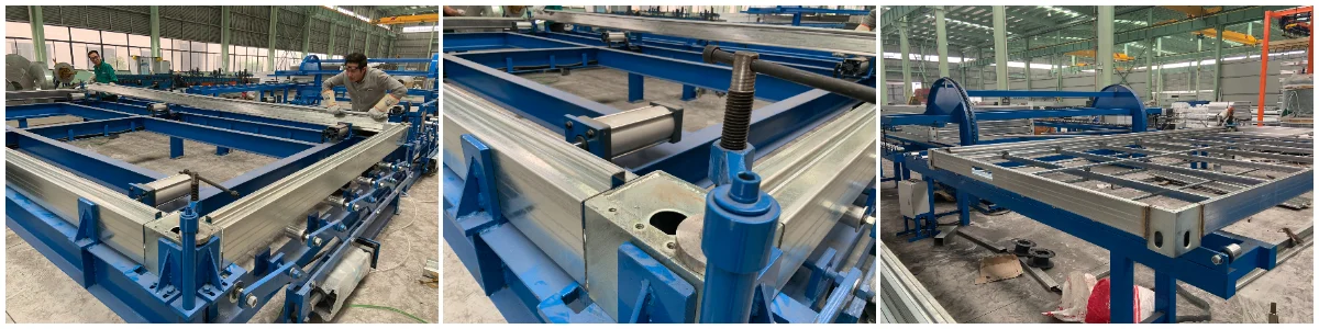 Top beam forming machine