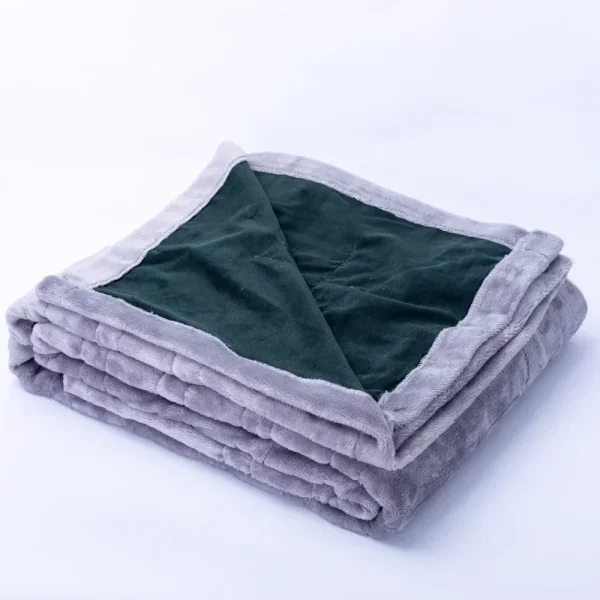 Corduroy Flannel Electric Blanket - Gray