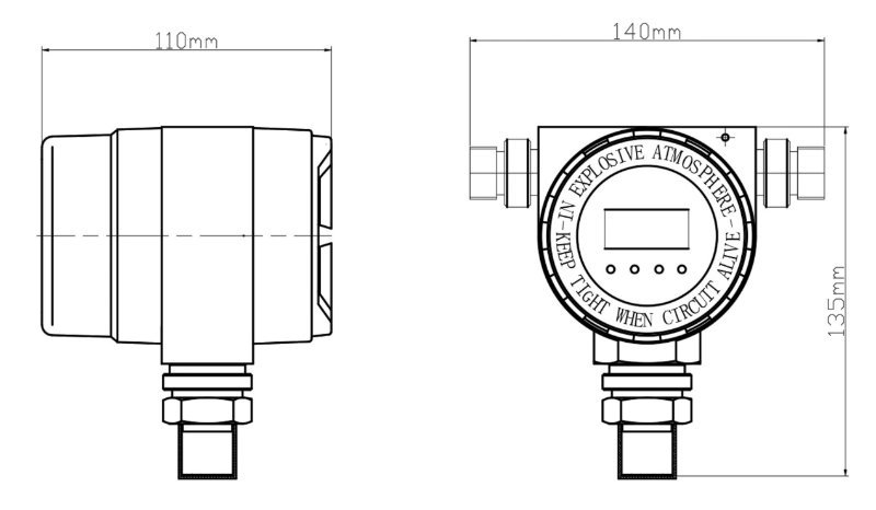 Pressure transmitter with automatic compensation