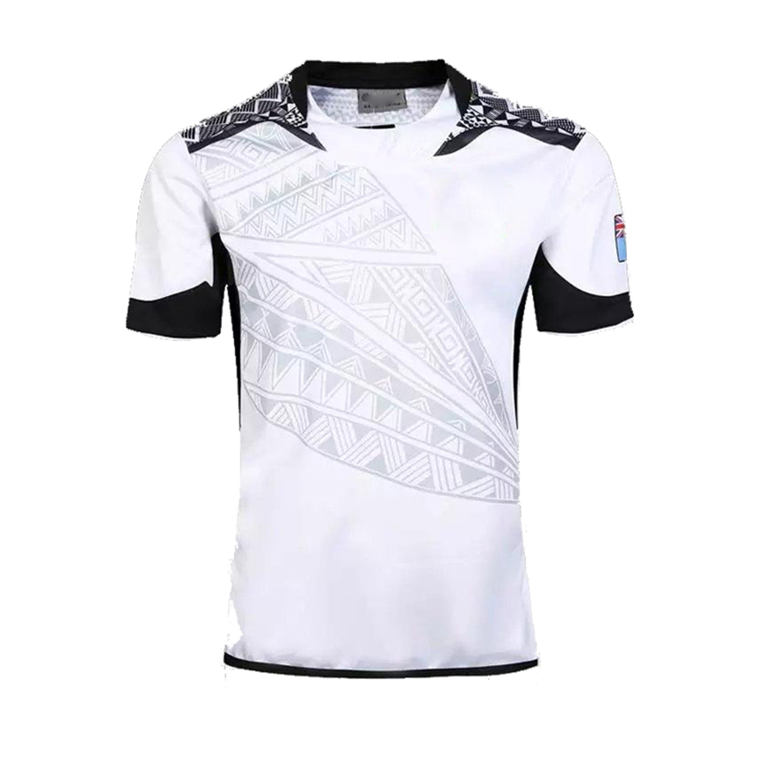 Custom fiji rugby kit jersey shorts sublimation long sleeve rugby polo