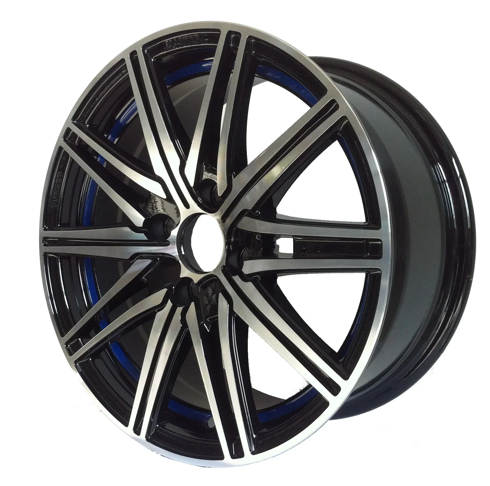 15 Inch Car Rims Alloy Wheels Hot Selling with Black Machine Face Lip