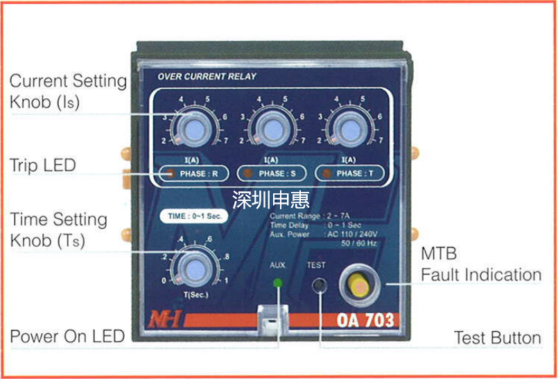 MH過(guò)流繼電器OA703