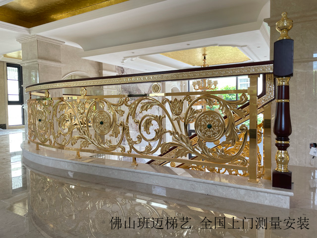 天津铜板雕花楼梯扶手测量设计