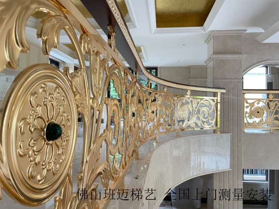 河北铜艺精雕楼梯扶手测量设计 佛山市禅城区班迈五金制品供应