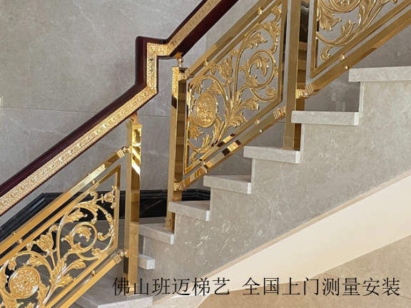 福建纯铜雕刻楼梯扶手测量安装,楼梯扶手