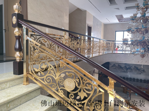 海南铜艺精雕楼梯扶手测量安装,楼梯扶手