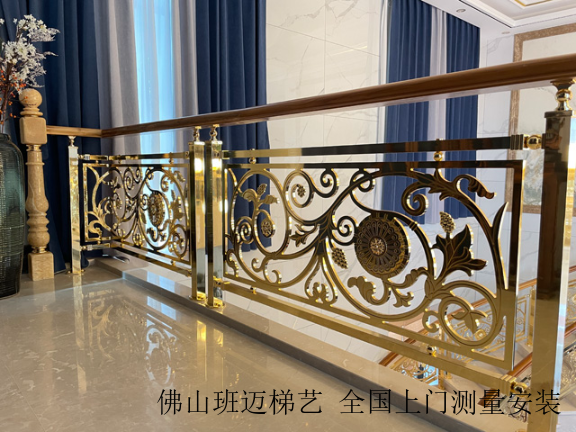 浙江铜楼梯楼梯扶手测量设计 佛山市禅城区班迈五金制品供应