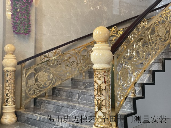 西藏自建别墅铜楼梯定制厂家,铜楼梯