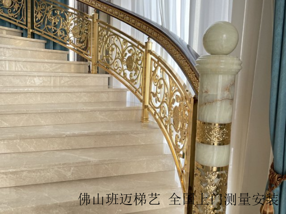 上海豪宅铜楼梯扶手厂家,铜楼梯