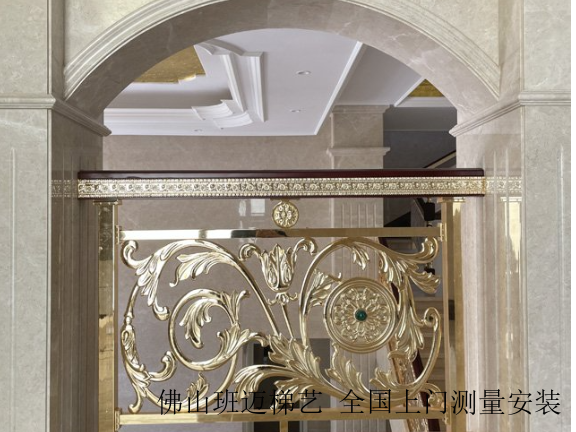 安徽酒店铜楼梯设计,铜楼梯