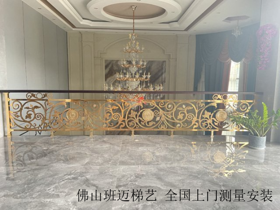 青海欧式铜楼梯设计,铜楼梯