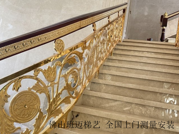 重庆24K金铜楼梯立柱,铜楼梯