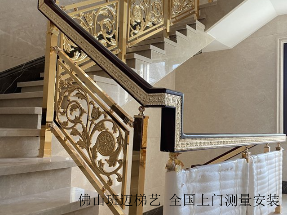吉林纯铜雕刻铜楼梯定制厂家,铜楼梯