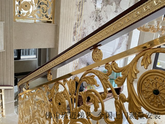 海南铜板雕花铜楼梯每米多少价位,铜楼梯